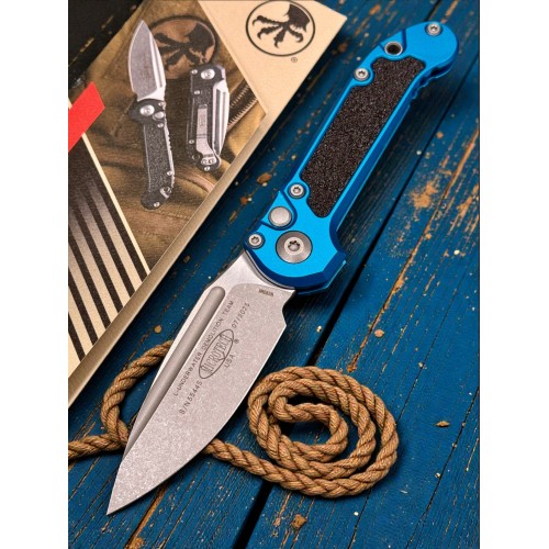 Нож складной MicroTech MCT113510APBL LUDT Gen III, Apocalyptic Blade, Blue Handle
