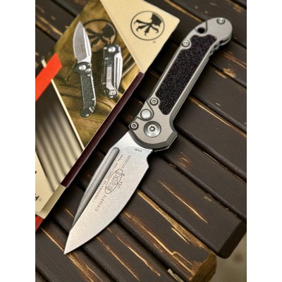 Нож складной MicroTech MCT113510NC LUDT Gen III, StoneWash Blade, Natural Clear Handle