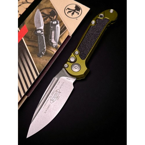 Нож складной MicroTech MCT113510OD LUDT Gen III, StoneWash Blade, OD Green Handle