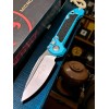 Нож складной MicroTech MCT113510TQ LUDT Gen III, M390 StoneWash Blade, Turquoise Handle