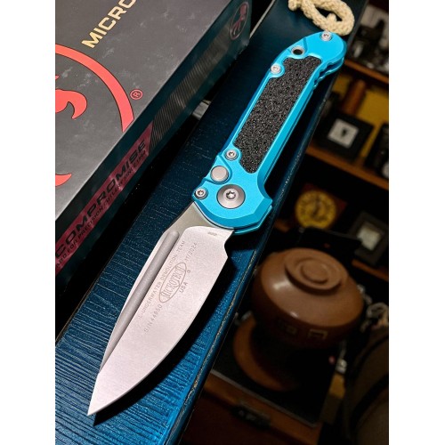 Нож складной MicroTech MCT113510TQ LUDT Gen III, M390 StoneWash Blade, Turquoise Handle