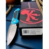 Нож складной MicroTech MCT113510TQ LUDT Gen III, M390 StoneWash Blade, Turquoise Handle