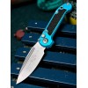 Нож складной MicroTech MCT113510TQ LUDT Gen III, M390 StoneWash Blade, Turquoise Handle
