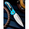 Нож складной MicroTech MCT113510TQ LUDT Gen III, M390 StoneWash Blade, Turquoise Handle