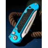 Нож складной MicroTech MCT113510TQ LUDT Gen III, M390 StoneWash Blade, Turquoise Handle