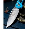 Нож складной MicroTech MCT113510TQ LUDT Gen III, M390 StoneWash Blade, Turquoise Handle
