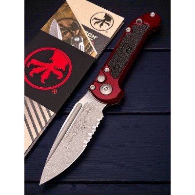Нож складной MicroTech MCT113511APMR LUDT Gen III, Part Serrated Apocalyptic Blade, Merlot Handle