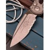 Нож складной MicroTech MCT113511APNC LUDT Gen III, Apocalyptic Part Serrated Blade, Natural Clear Handle