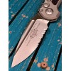 Нож складной MicroTech MCT113511NC LUDT Gen III, StoneWash Part Serrated Blade, Natural Clear Handle