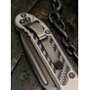 Нож складной MicroTech MCT11351DLCTNCC LUDT GenIII, Signature Series, DLC Blade, Natural Clear Handle, Carbon Fiber Inlay