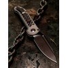 Нож складной MicroTech MCT11351DLCTNCC LUDT GenIII, Signature Series, DLC Blade, Natural Clear Handle, Carbon Fiber Inlay