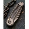 Нож складной MicroTech MCT11351DLCTNCC LUDT GenIII, Signature Series, DLC Blade, Natural Clear Handle, Carbon Fiber Inlay