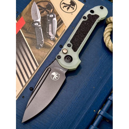 Нож складной MicroTech MCT11351GTJGSX4 LUDT Gen III, Black Blade, G10 Jade Green Handle