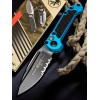 Нож складной MicroTech MCT11352TQ LUDT Gen III, Black Part Serrated Blade, Terquoise Handle