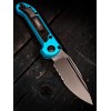 Нож складной MicroTech MCT11352TQ LUDT Gen III, Black Part Serrated Blade, Terquoise Handle