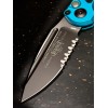 Нож складной MicroTech MCT11352TQ LUDT Gen III, Black Part Serrated Blade, Terquoise Handle