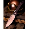 Нож складной MicroTech MCT11355 Auto LUDT Gen III, Part Serrated Satin Blade, Black Handle