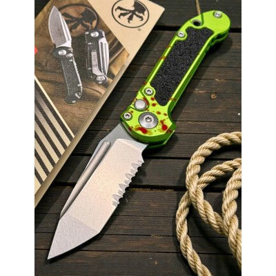 Нож складной MicroTech MCT113611Z LUDT Gen III, StoneWash Part Serrated Blade, Zombie-Tech Handle
