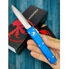 Нож складной MicroTech MCT12110BL Ultratech, StoneWash Blade, Blue Handle