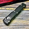 Нож складной MicroTech MCT12111AP Ultratech, M390 PartSerrated Apocalyptic Blade, Black Handle