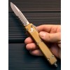 Нож складной MicroTech MCT12111APTA Ultratech, Apocalyptic Part Serrated Blade, Tan Handle