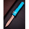 Нож складной MicroTech MCT12111APTQ Ultratech, Apocalyptic Part Serrated Blade, Turquoise Handle