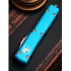 Нож складной MicroTech MCT12111APTQ Ultratech, Apocalyptic Part Serrated Blade, Turquoise Handle