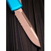 Нож складной MicroTech MCT12111APTQ Ultratech, Apocalyptic Part Serrated Blade, Turquoise Handle