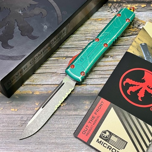 Нож складной MicroTech MCT12111BH Ultratech, Apocaliptic PartSerrated Blade, Bounty Hunter