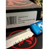 Нож складной MicroTech MCT12111BL Ultratech, PartSerrated StoneWash Blade, Blue Handle Нож складной MicroTech MCT12111BL Ultratech, PartSerrated StoneWash Blade, Blue Handle