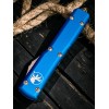 Нож складной MicroTech MCT12111BL Ultratech, PartSerrated StoneWash Blade, Blue Handle Нож складной MicroTech MCT12111BL Ultratech, PartSerrated StoneWash Blade, Blue Handle