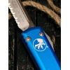 Нож складной MicroTech MCT12111BL Ultratech, PartSerrated StoneWash Blade, Blue Handle Нож складной MicroTech MCT12111BL Ultratech, PartSerrated StoneWash Blade, Blue Handle