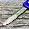 Нож складной MiсroTech MCT12111PU Ultratech, M390 PartSerrated StoneWash Blade, Purple Handle