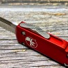 Нож складной MicroTech MCT12111RD Ultratech, StoneWash PartSerrated M390 Blade, Red Handle