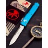 Нож складной MicroTech MCT12111TQ Ultratech, StoneWash Part Serrated Blade, Turquoise Handle