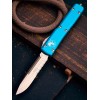 Нож складной MicroTech MCT12111TQ Ultratech, StoneWash Part Serrated Blade, Turquoise Handle