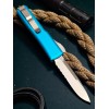 Нож складной MicroTech MCT12111TQ Ultratech, StoneWash Part Serrated Blade, Turquoise Handle