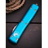 Нож складной MicroTech MCT12111TQ Ultratech, StoneWash Part Serrated Blade, Turquoise Handle