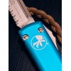 Нож складной MicroTech MCT12111TQ Ultratech, StoneWash Part Serrated Blade, Turquoise Handle