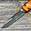 Нож складной MicroTech MCT1212OR Ultratech, M390 PartSerrated Black Blade, Orange Handle