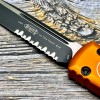 Нож складной MicroTech MCT1212OR Ultratech, M390 PartSerrated Black Blade, Orange Handle