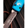 Нож складной MicroTech MCT1212TQ Ultratech, Black Part Serrated Blade, Turquoise Handle