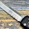 Нож складной MicroTech MCT1215 Ultratech, M390 PartSerrated Blade, Black Aluminium Handle