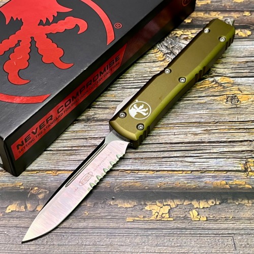 Нож складной MicroTech MCT1215OD Ultratech, Part Serrated Blade, OD Green Handle