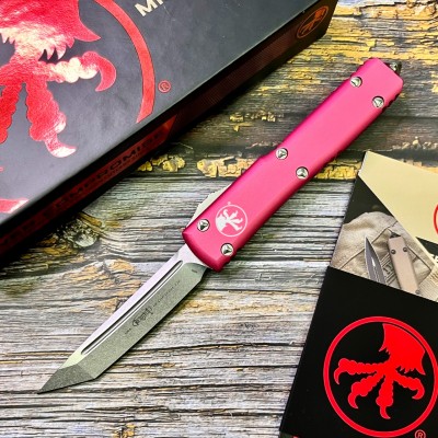 Нож складной MicroTech MCT12310PK Ultratech, Tanto Blade, Pink Handle