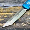 Нож складной MicroTech MCT12310TQ Ultratech, M390 StoneWashed Blade, Turquoise Aluminum Handle