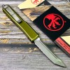 Нож складной MicroTech MCT12311DOD Ultratech, Part Serrated Blade, Distressed OD Green Handle