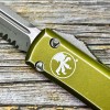 Нож складной MicroTech MCT12311DOD Ultratech, Part Serrated Blade, Distressed OD Green Handle