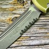 Нож складной MicroTech MCT12311DOD Ultratech, Part Serrated Blade, Distressed OD Green Handle