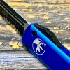 Нож складной MicroTech MCT1232BL Ultratech, M390 Tanto PartSerrated Black Blade, Blue Handle